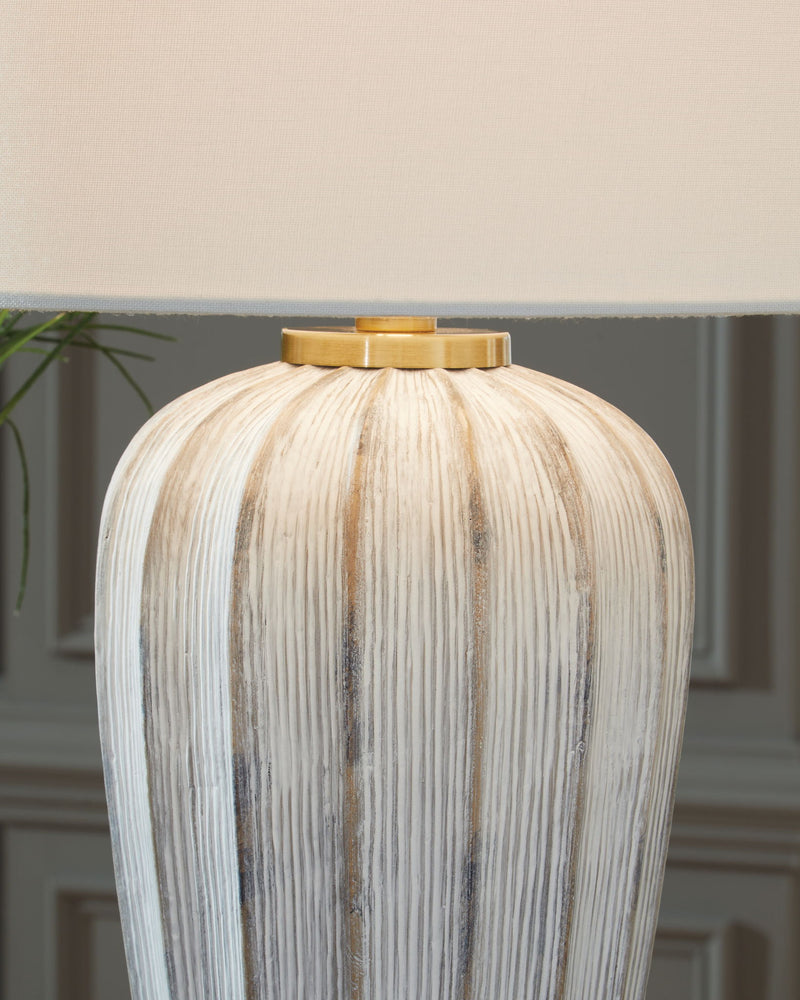 Lanwell - Poly Table Lamp - Antique Gray