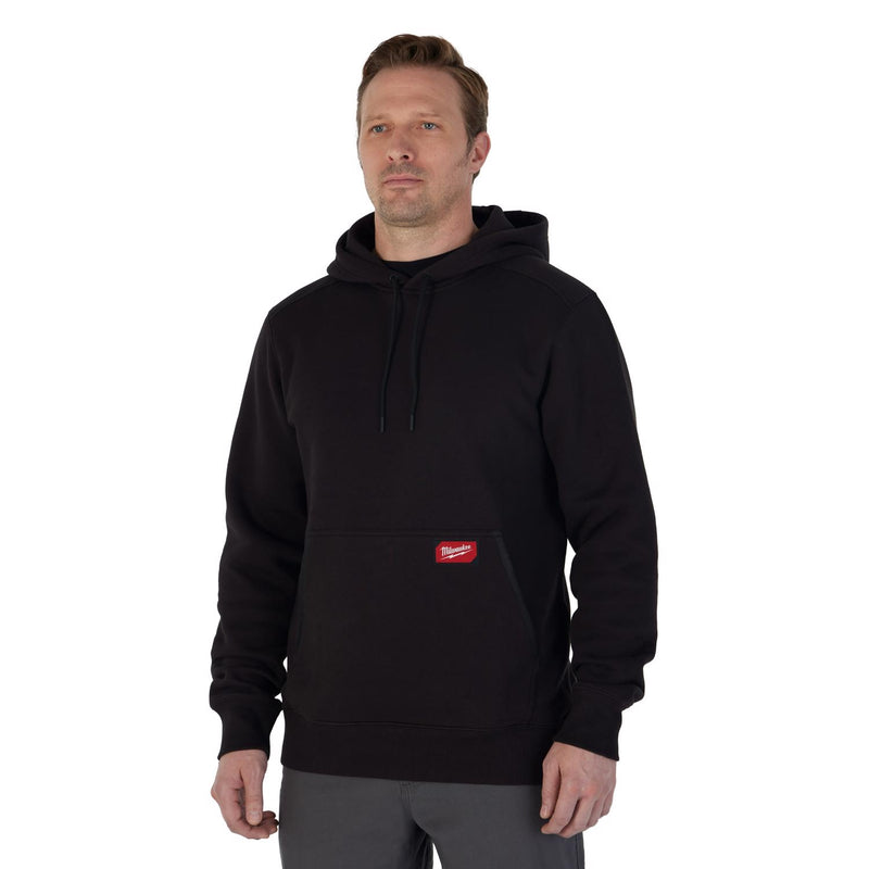 Milwaukee Men's Large Black Midweight Cotton/Polyester Long-Sleeve Pullover Hoodie 351B-L