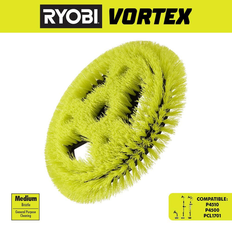RYOBI 11 in. VORTEX Medium Bristle Brush A95MRB11