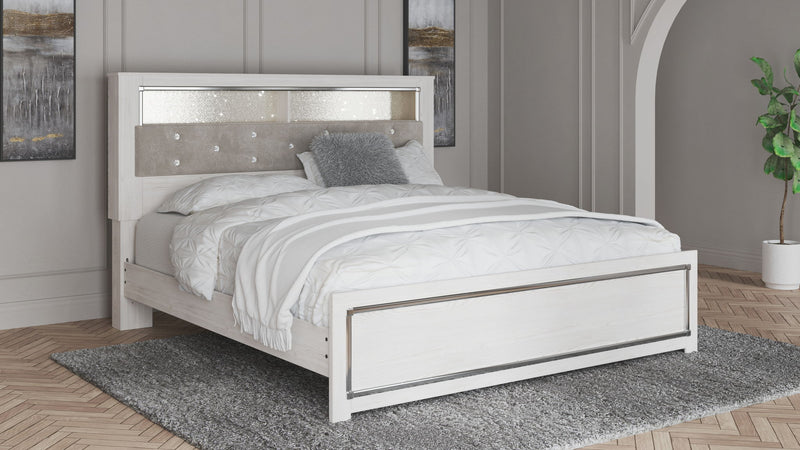 Altyra - King Bookcase Panel Bed - White