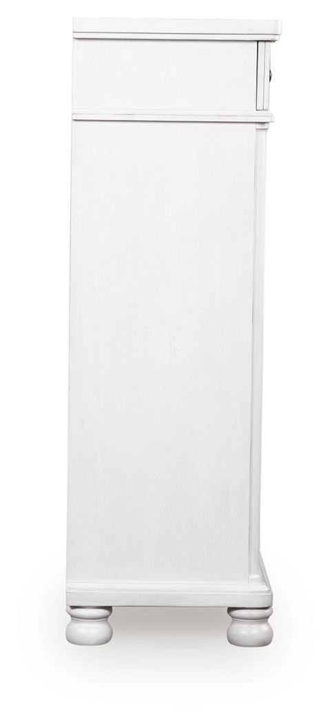 Rowlenstown - Five Drawer Chest - Antique White