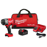 Milwaukee M18 FUEL 18V Lithium-Ion Brushless Cordless 1/2 in. Impact Wrench w/Friction Ring Kit w/One 5.0 Ah Battery and Bag 2967-21B