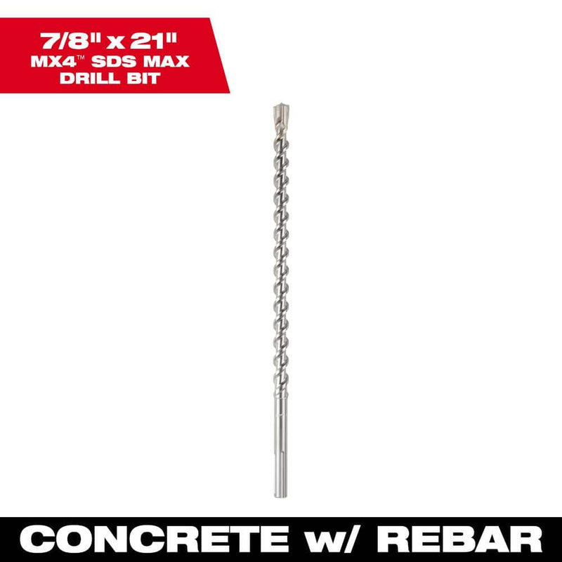 Milwaukee SDSMAX 4CT MX4 7/8 in. x 16 in. x 21 in. 48-20-8946