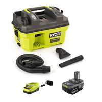 RYOBI ONE+ 18V LINK Cordless 3 Gal. Wet/Dry Vacuum Kit with 4.0 Ah Battery and 18V Charger PCL734K