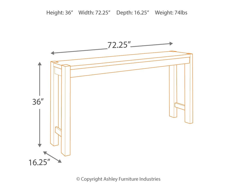 Torjin - Long Counter Table - Dark Brown