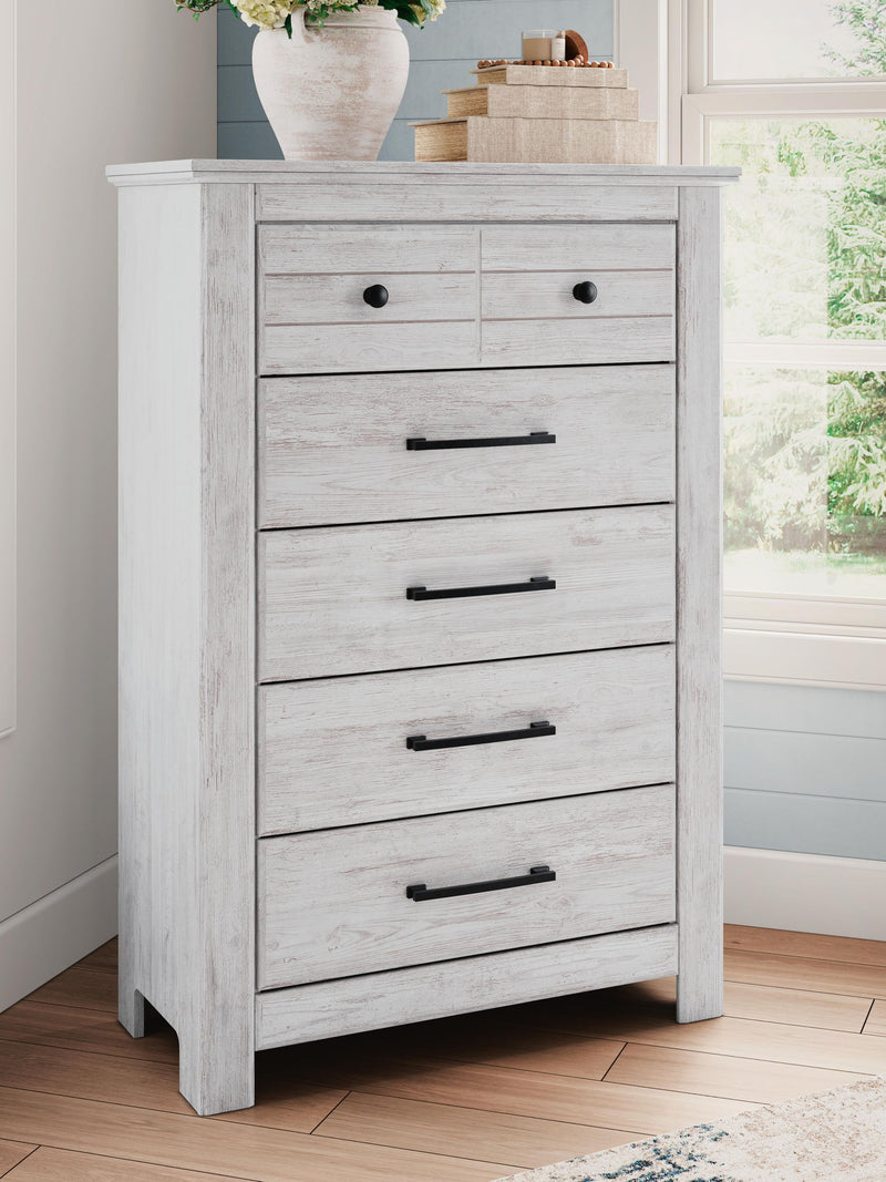 Makidern - Five Drawer Chest - Whitewash