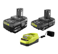 RYOBI ONE+ 18V Lithium-Ion Starter Kit with 2.0 Ah Battery, 4.0 Ah Battery, and Charger PSK106SB