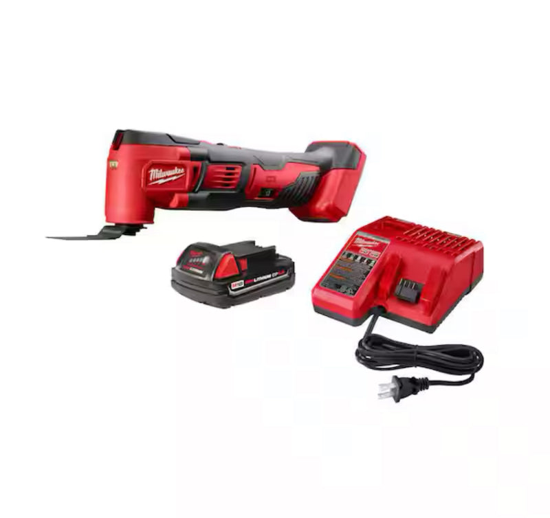 Milwaukee M18 18V Lithium-Ion Cordless Oscillating Multi-Tool Kit with One 1.5 Ah Battery & Charger