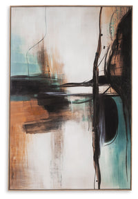 Brunonia - Wall Art - Teal / Orange / Black