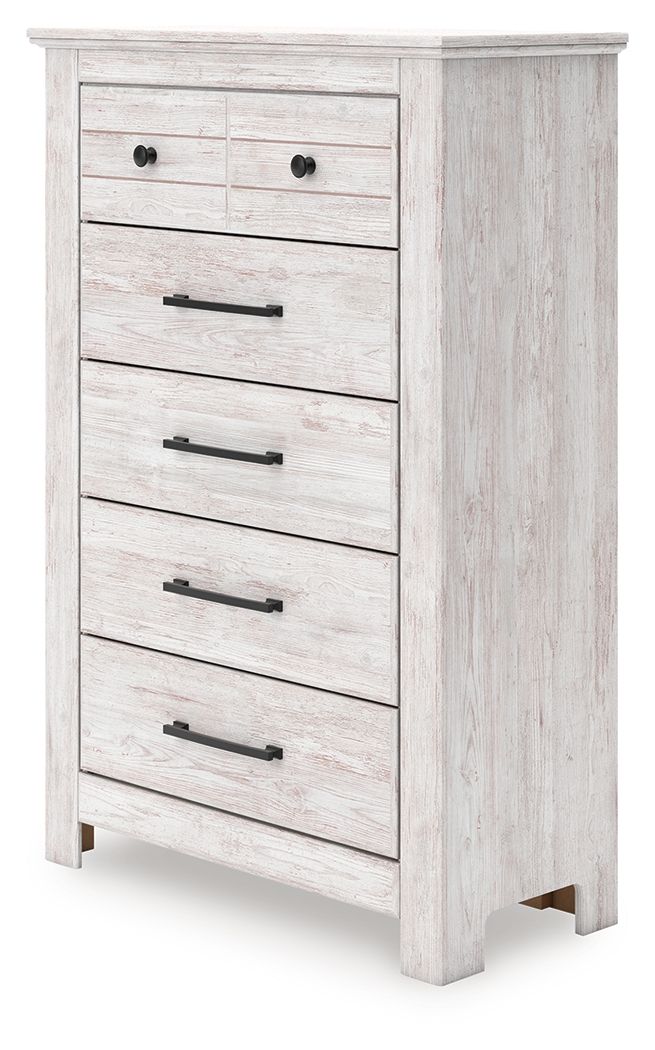 Makidern - Five Drawer Chest - Whitewash