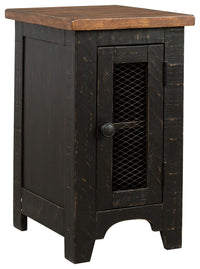 Valebeck - Chair Side End Table - Black / Brown