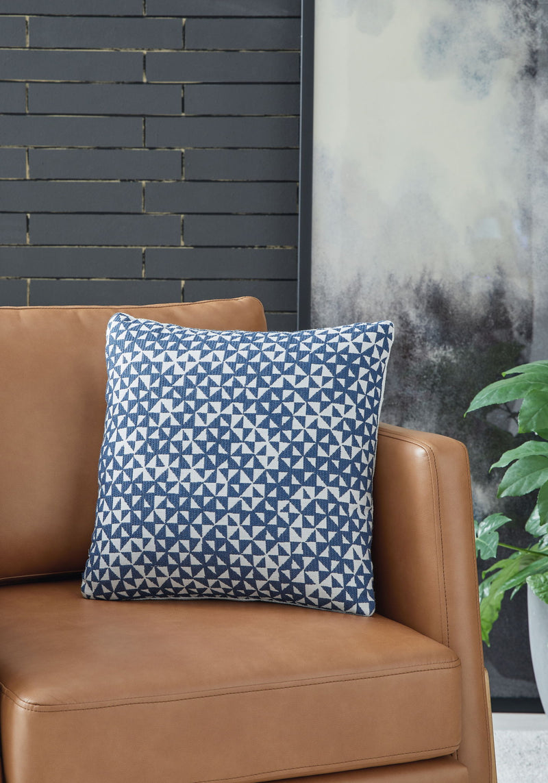 Jaycott Next-Gen Nuvella - Indoor/Outdoor Pillow (Set of 4) - Blue / White