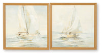 Winbrook - Wall Art Set (Set of 2) - Gray / Tan / Gold Finish